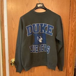 Vintage Dark Grey DUKE BLUE DEVILS Sweatshirt Unisex Size L